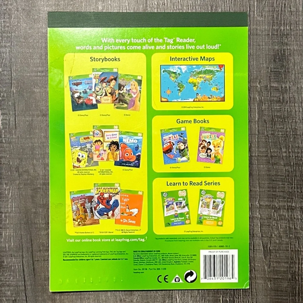 💞 New Leap Frog Tag Reader Learn To Write & Drawing With Shapes Workbook